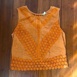 Orange linen blouse